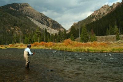 Ian fly fishing the Madison River