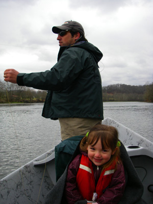 Ian Rutter and daughter Willow on the Holston River