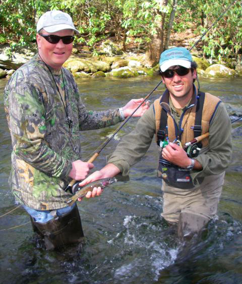 Fly Fishers catch trout in the Smokies