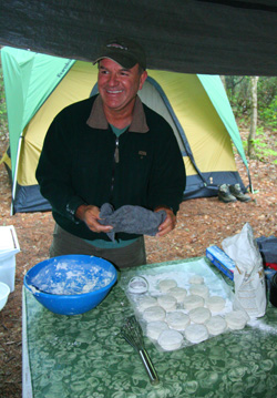 Steve Claxton makes biscuits