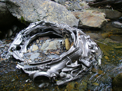 Jet fighter wreckage in the Smokies