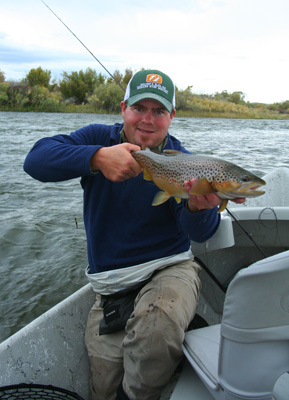 Trey Braasch with a nice Madison River brown trout