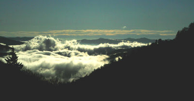 morning mist over smokies The view from Newfound Gap on our commute to work this morning