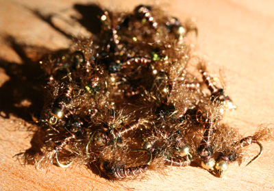 Same amount of time, more flies, but a smaller pile