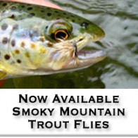 Custom Flies button ad Smoky Mountain Trout Flies Now Available